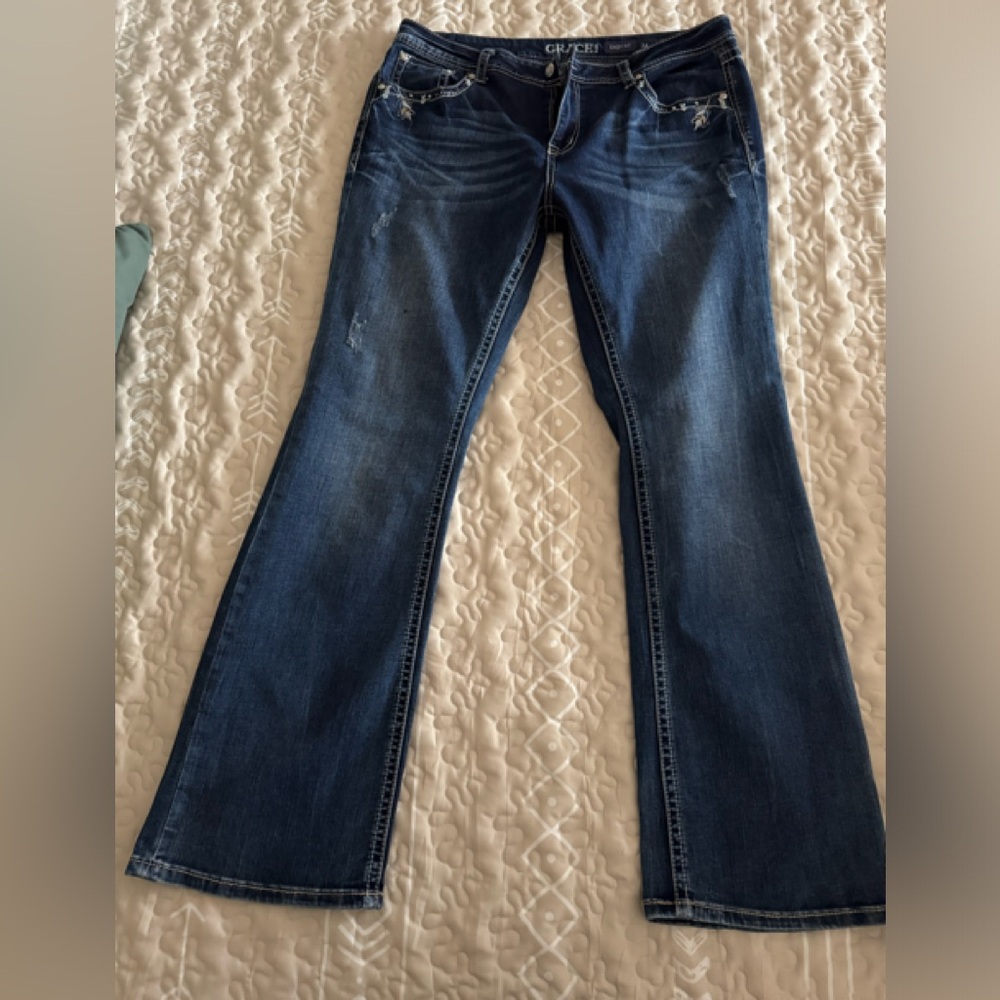 Women’s Grace in LA, Easy Fit Western Jeans, boot cut, brand new..